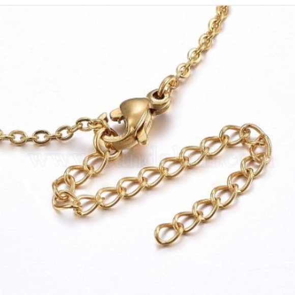 2/$10   Art Deco Inspired S. Steel Pendant Necklace, w Black Shell & Rhinestones - Picture 5 of 5